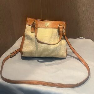 Anne Klein Tan and Cream Crossbody Bag